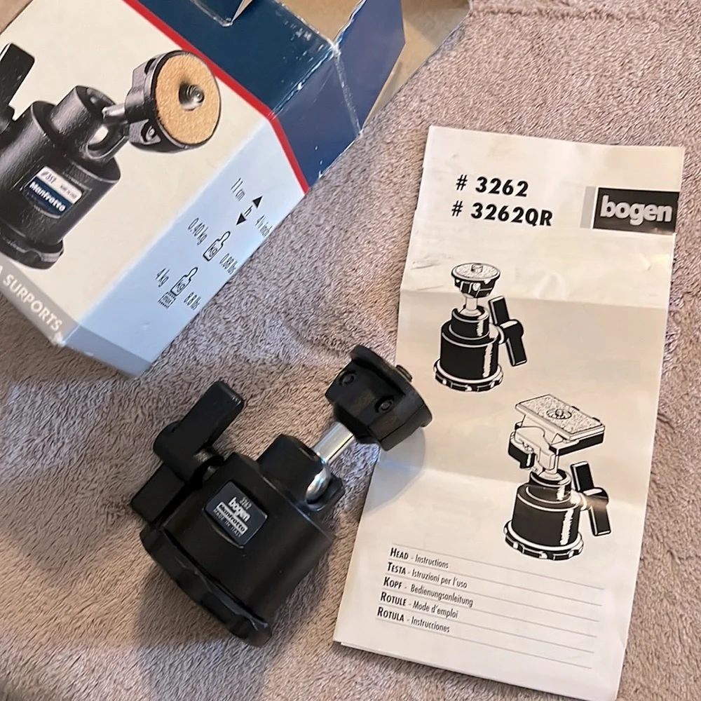 Manfrotto Bogen Medium Ball Head BO3262 Professional Camera Support